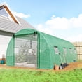 thumbnail image 2 of Outsunny Walk-in Tunnel Greenhouse Plant Hot House with Support Rods, Green, 2 of 10