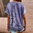 thumbnail image 5 of kytmyeq Women's Summer Fashion Short Sleeve Vintage Floral Printed Button T-Shirt Top, 5 of 6