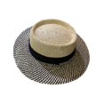 thumbnail image 2 of Gorra de paja plana Yinane para mujer Portátil, 2 of 5