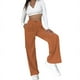 thumbnail image 4 of Pantalones casuales de cintura alta de otoño para mujer, pantalones rectos sueltos de pana de color sólido europeo y americano para mujer, 4 of 6