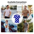 thumbnail image 6 of Yiaed Blue And White Polka DotPrint Men's Short Sleeve Polo Shirt,Golf Polo for Men Three-Button Golf Shirt Athletic Casual Collared T-Shirt- Large, 6 of 7