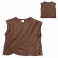 thumbnail image 2 of NIEWTR Toddler Kids Tank Tops for Boys 0-24M 2T 3T 4T 5T 6T Sleeveless T-Shirts Summer Basics Loose Fit Muscle Tees Summer Sleeveless Vests(B-Brown,12 Months), 2 of 9