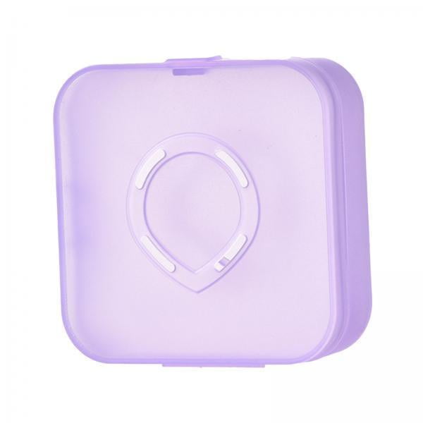 2 Estuches Para Maquillaje En Polvo, Soporte Portátil Para Esponja De Maquillaje Para Niñas Y Mujeres, Color Violeta