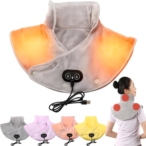 XIRQI Heating Pad,Neck and Shoulder Massager,3 Heat Levels Plus 3 Massage Modes