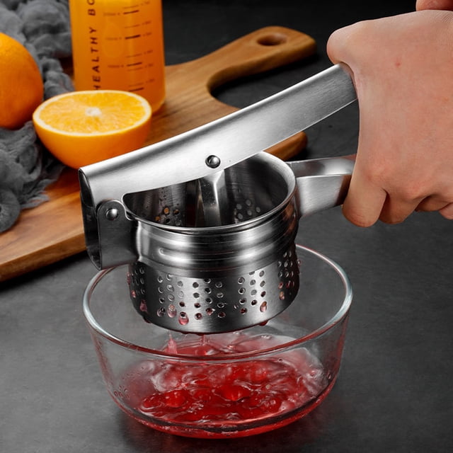 Homelife Stainless Steel Vegetable Water Squeezer Fruit Squeezing Tool Large Capacity Potato Ricer Press Multipurpose Juicer for Zucchini Cucumbers Kitchen Gadget
