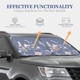 thumbnail image 3 of Kdxio Watercolor Flowers Butterfly Print 2-Piece Sun Shade Front Windshield - Foldable Car Front Window Sunshades For Most Sedans Suv Truck, 3 of 6