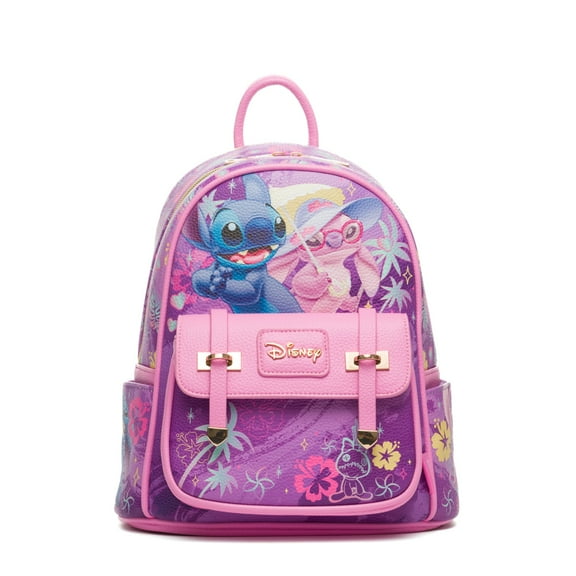 Disney's Lilo and Stitch -- Angel and Stitch WondaPop 11" Vegan Leather Fashion Mini Backpack