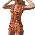 thumbnail image 1 of Combinaison Courte pour Femmes Y2k Boutonnée Bodycon Pyjama une Pièce, 1 of 2