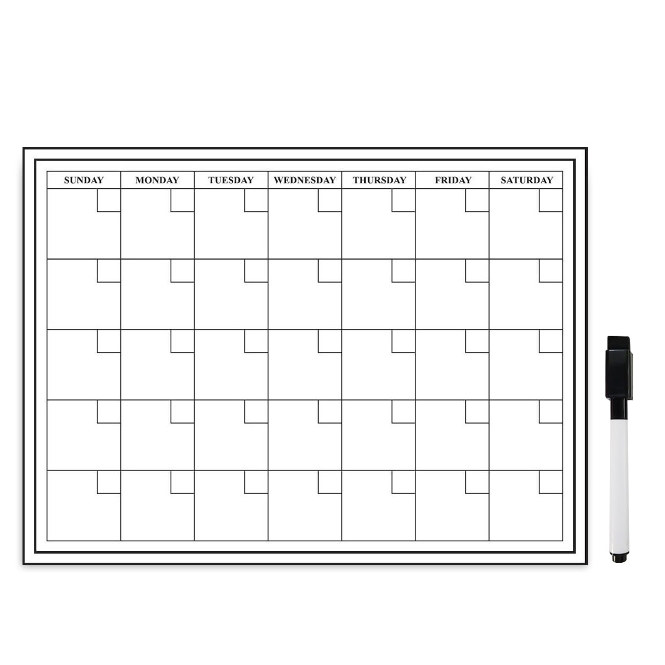 Monthly Dry Erase 24 x 18 Large Wall Calendar Monthly Planner