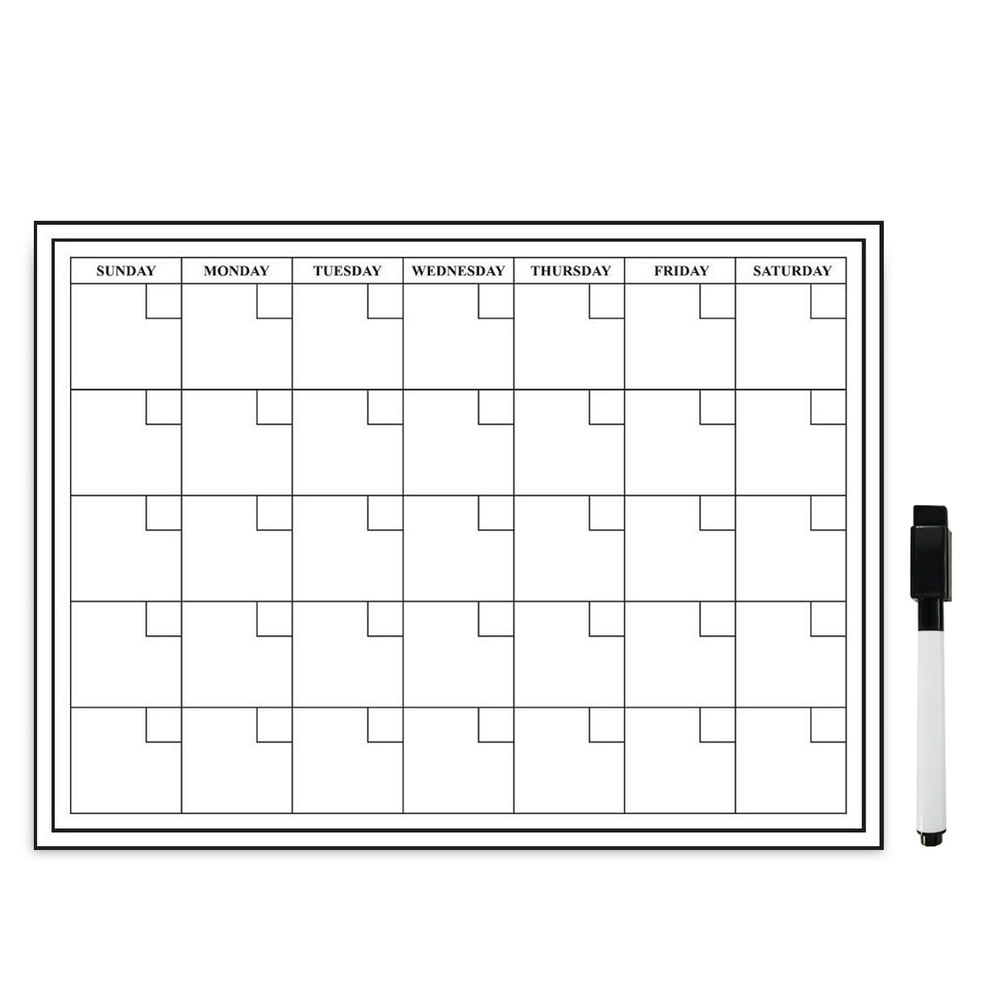 Monthly Dry Erase Calendar 24x18 Large Wall Calendar Monthly Planner