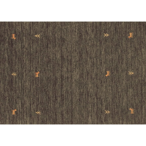 Ahgly Company Indoor Rectangle Abstract Brown Contemporary Area Rugs, 5' x 8'