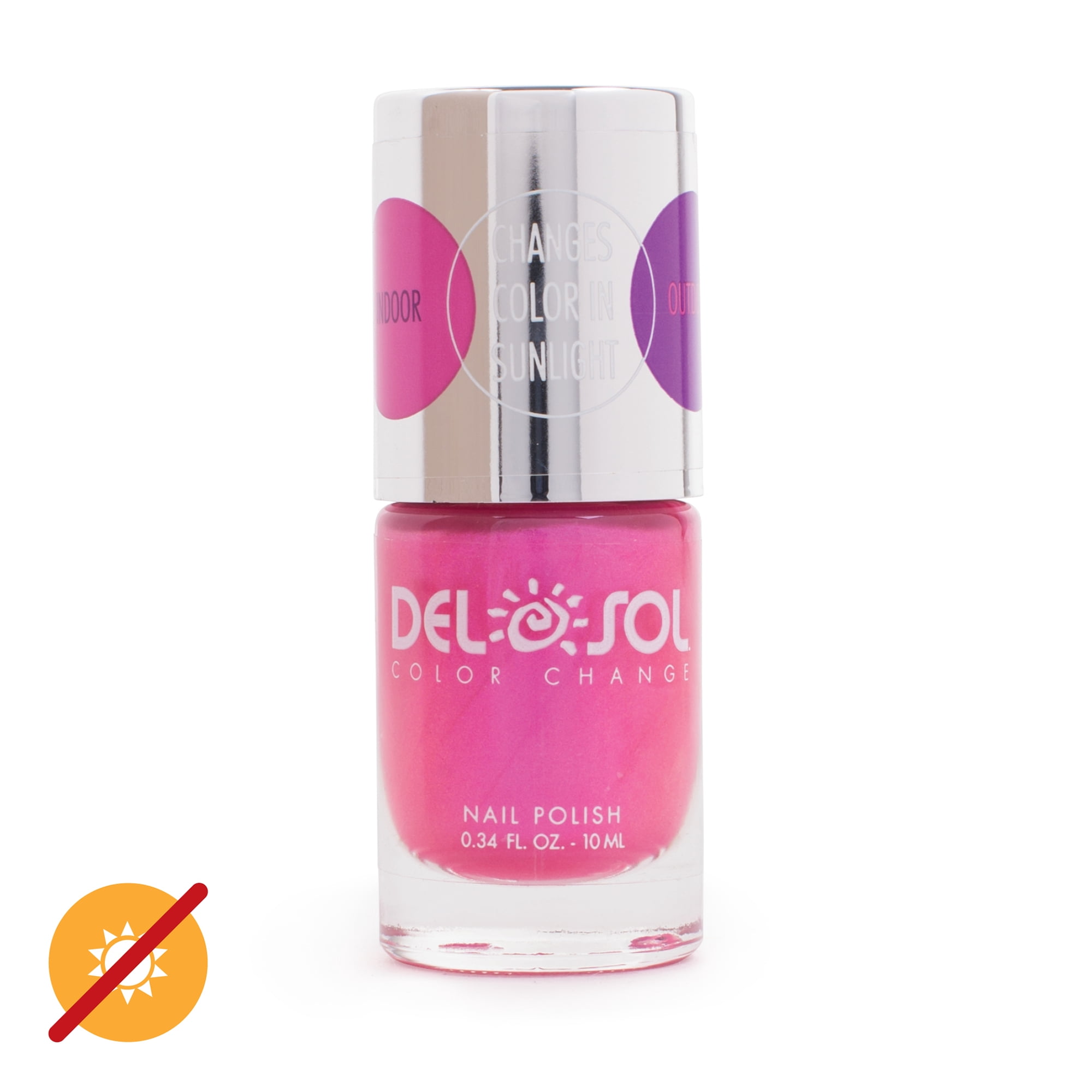 Color-Changing Nail Polish - Foxy by DelSol for Women - 0.34 oz Nail Polish