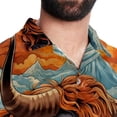 thumbnail image 5 of Yak Men's Hawaiian Shirt, Short Sleeve Printed Button Down Beach Casual Tops, Summer Spread Collar Men's Shirts, 5 of 6