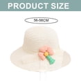 thumbnail image 2 of 56-58 cm circunferencia del sombrero protector solar femenino sombrero de paja y bolsa de paja conjunto con cuerda a prueba de viento lindo sombrero protector solar de salida, 2 of 5