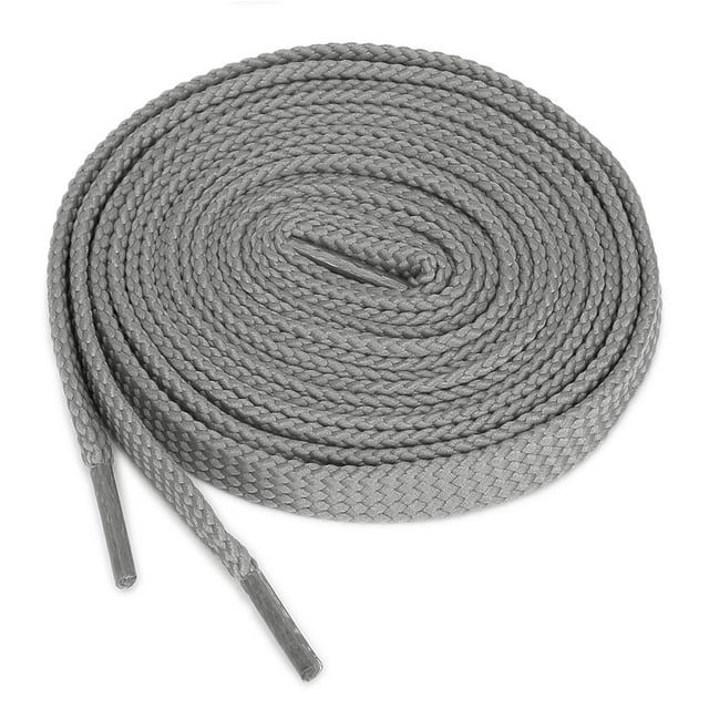 2 Pair Two LayerShoestring Thick Elastic Flat Shoelace for Gray 120 cm