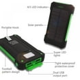 thumbnail image 2 of 50000mAh Solar Power Bank Dual USB Portable Battery Charger with LED Light for Phone, Pad, Android— Green, 2 of 9