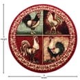 thumbnail image 5 of Masada Rugs Rooster Style Round Area Rug Design Lodge 379 (4 Feet x 4 Feet) Round, 5 of 7