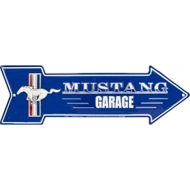 Hangtime Ford Mustang Garage Aluminum Wall Signs