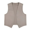 thumbnail image 2 of TOPTIE 5 Pack No Pocket Unisex Vest Peasant Costume Vest Volunteer Work Vest-Khaki-XL, 2 of 7