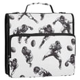 thumbnail image 5 of FORMRS Zipper Binder with Shoulder Strap 2-inch Ring 500 Sheet Capacity File Bag, Football Player Pattern, 5 of 5