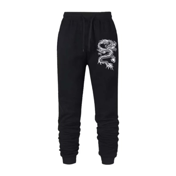 XINPING Mens Pants Casual Pull on Loose Fit Solid Color Casual Pants Elastic Waist Streetwear Joggers Beach Vacation Trousers