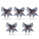 thumbnail image 1 of Navidad Bowknot Adorno brillante Lentejuelas brillantes Conos Hojas Corbata Arte Decoración de fiesta Decoración de puerta al aire libre Plata 5 piezas Inevent HA009474-03, 1 of 7