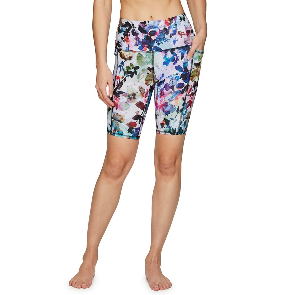 RBX - RBX Active Women's Athletic Colorful Floral 9-Inch Bike Short ...