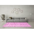 thumbnail image 3 of Ahgly Company Indoor Square Solid Pink Modern Area Rugs, 3' Square, 3 of 4