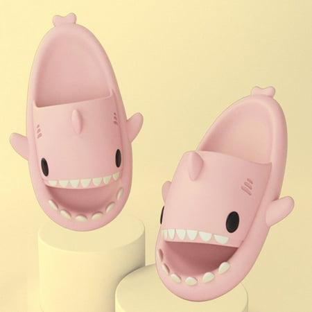 

gluttony Shark Slippers Non-slip Shower Bathroom Slippers Soft Summer Slide Sandals for Girls and Boys New