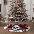 thumbnail image 4 of Daiia Gothic Skulls And Roses Drawing Merry Christmas Tree Skirt , Xmas Large Lace-up Tree Skirt, Santa Snowflakes Rustic Home Decorations New Year Party Farmhouse Decor-48", 4 of 6