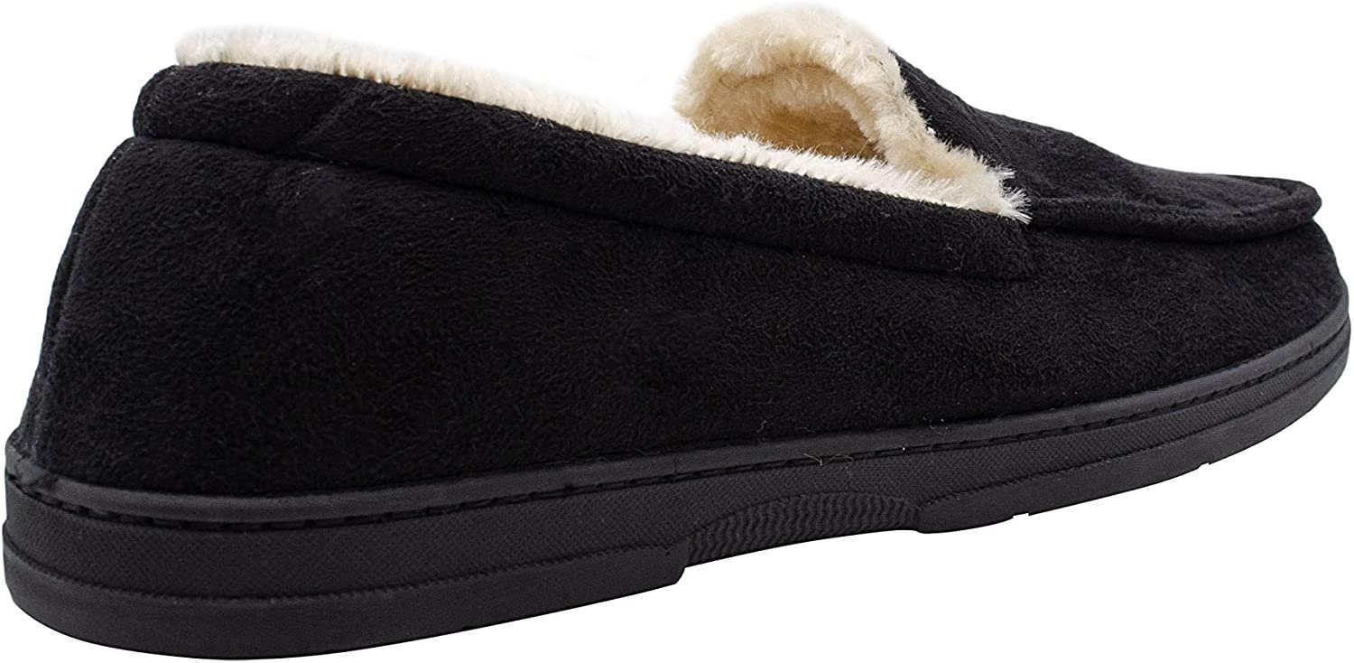 Gold Toe Microsuede Faux Fur Lining House Shoes, Black (Men's) - image 3 of 4