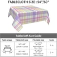 thumbnail image 7 of Easter Checkered Tablecloth Square 54x54 Inch,Colorful Buffalo Plaid Table Cloth,Stain Resistance Polyester Spring Holiday Table Covers for Kitchen Dining Parties Picnic, 7 of 7