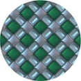 thumbnail image 1 of Ahgly Company Machine Washable Indoor Round Transitional Blue Moss Green Area Rugs, 5' Round, 1 of 7