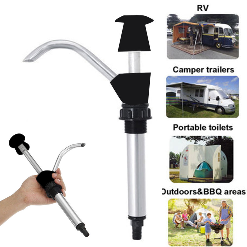 CJBIN Caravan Sink Water Hand Pump Hand Water Pump Tap Double Action Camping Trailer Motorhome Replacement Pumping Tool Outdoor Portable Gifts White 