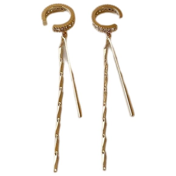 Offres Black&friday 2024, Pas de Trous d'Oreilles, Ensemble Chaîne Zircon, Clip d'Oreille Long, Mode Tempérament Métal, Offres Earrings pour Femmes, Cyber et Lundi 2024