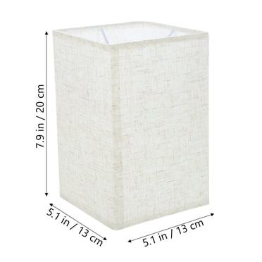 Square Linen Lamp Shade - Beige E27 Replacement Shade For Table & Floor Lamps