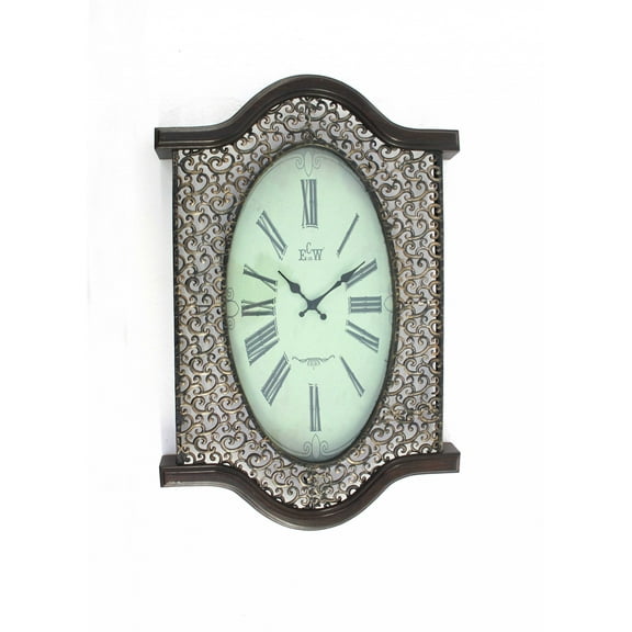 Bronze Finish Wooden Vintage Wall Clock
