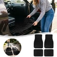thumbnail image 2 of Car Interior 4 Piece Racing Checkered Floor Mats Non Backing Fit Cars Trucks SUVs 4PCS, 2 of 4