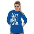 thumbnail image 3 of Best Aunt Ever Cute Favorite Auntie Women Plus Size Long Sleeve Graphic Tee Brisco Brands 3X, 3 of 5