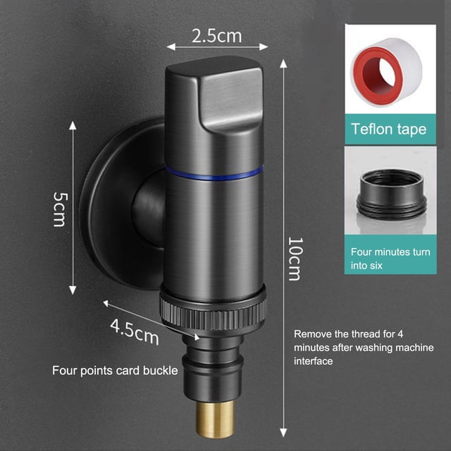 Washing machine faucet brass water stop quick opening angle valve