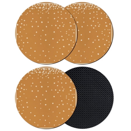 Burnt Orange Polka Dot Coasters Set of 4 Absorbent Coasters for Drinks Minimalist Green Dots Farmhouse Coaster for Desk Coffee Table Protection Home Decor House Warming Gifts 4