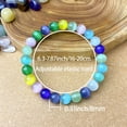 thumbnail image 3 of 8mm Rainbow Selenite Bracelet, Iridescent Natural Stretch Bracelet with Cat-Eye Effect, Handmade Meditation & Energy Healing Unisex Jewelry Gift for Women & Men, 3 of 5