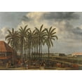 thumbnail image 3 of Andries Beeckman 14x11 Black Modern Framed Museum Art Print Titled - The Castle of Batavia (C. 1661), 3 of 5