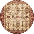 thumbnail image 1 of Ahgly Company Indoor Round Abstract Yellow Abstract Area Rugs, 3' Round, 1 of 6