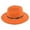 Orange, variant on Women's Felt Panama Hats Classic Wide Brim Rancher Fedora with Belt Buckle Cowboy Style Beige