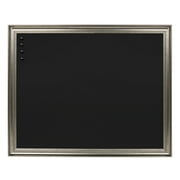 DesignOvation Macon Framed Magnetic Chalkboard, 27x33, Pewter