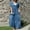 Dark Blue, variant on Gspmoly Dresses for Women Plus Size, Women Summer Fashion Short Sleeve Vent Round-Neck Casual Dress Party Dresses for Women Deals