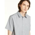 thumbnail image 4 of George Men's & Big Men's Microfiber Button-Up Shirt with Short Sleeves, Sizes S-3XL, 4 of 6