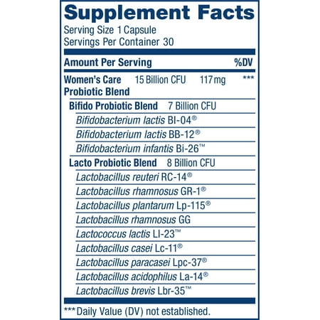 Renew Life Womens Care Go-Pack Probiotic, 15 Billion CFU, 30 Capsules