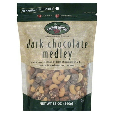 Natures Medley - Second Nature All Natural Gluten-Free Dark Chocolate Medley Trail Mix, 12 Oz.